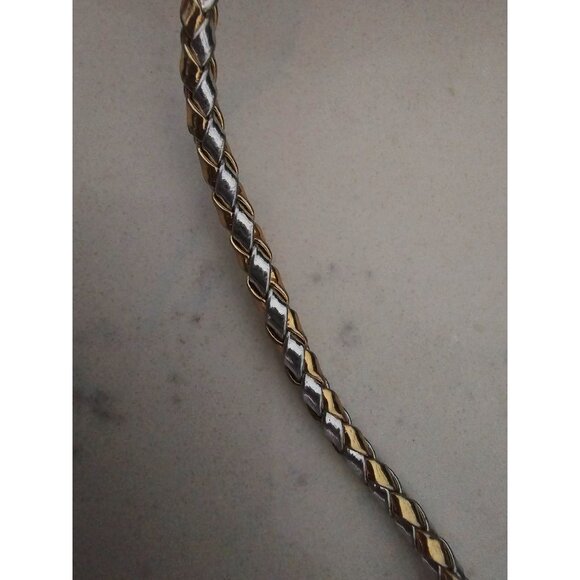 Bruneau Jasper cabachon bolero tie gold silver leather strap. - Picture 5 of 6